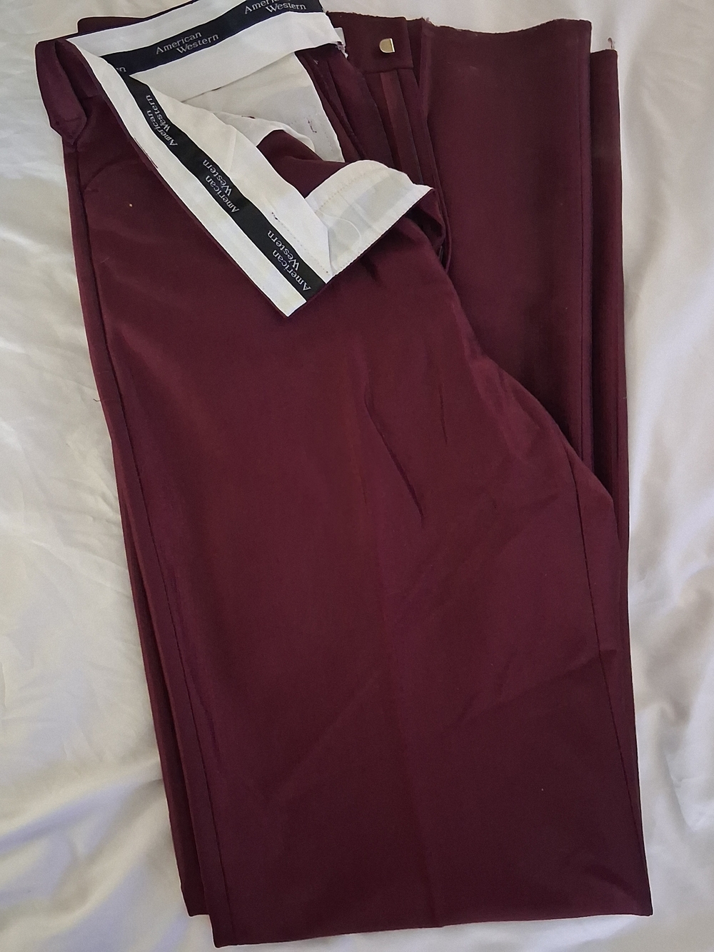 American West Men's Burgundy Dress Pants